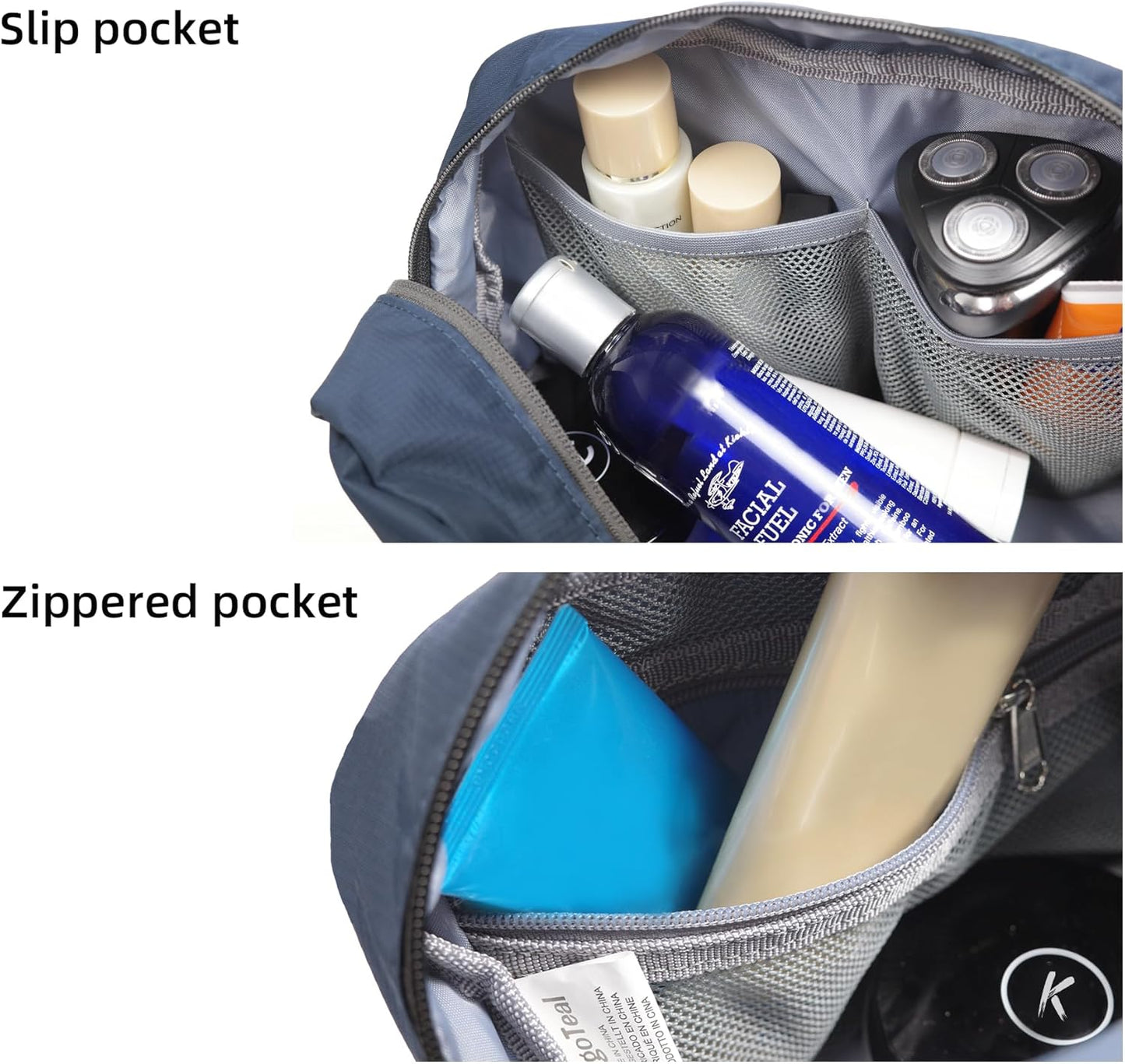 Travel Toiletry Bag 8L for Women, Large Packing Cube with Waterproof TPU Wet/Dry Compartment (02 Valkyrie Red)