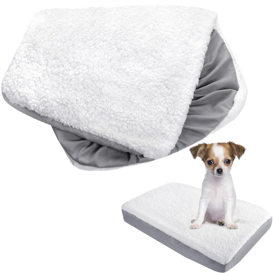 Coldwind Dog Bed Covers Replacement, 15 x 20 inch, Waterproof, Washable Ultra Soft Velvet, Fits Most Standard Pet Beds, Rectangular, Removable Cover, for Dogs & Cats