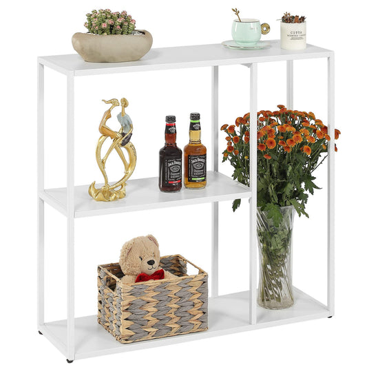 DCLRN White Console Table with Storage Rack Perfect for Entrance,Foyer,Hallway,Sofa,Living Room,Bar,and Kitchen(31in,White)