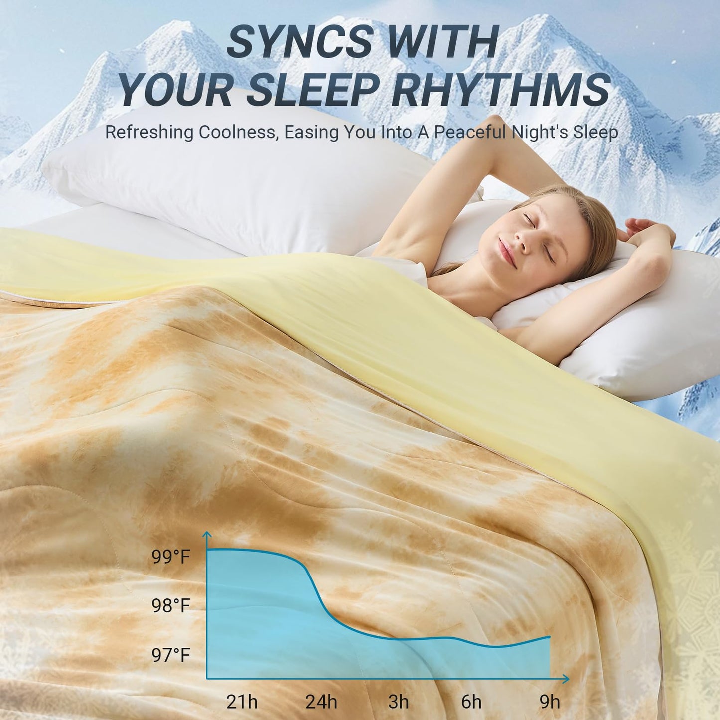 Cushious Cooling Comforter Twin Size, Summer Cooling Blankets for Hot Sleepers and Night Sweats, Lightweight Breathable Cooling Comforter Bedding for Sofa, Bed, Camping, Office
