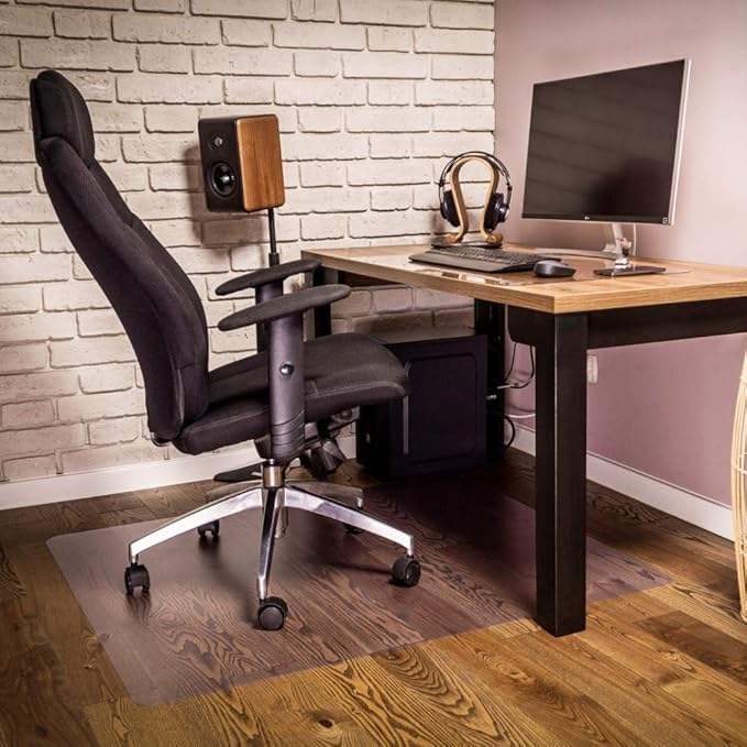 NECAUX Custom 18 x 36 Inch Frosted Desk Cover Protector, 1.5mm Thick Plastic Desk Pad, Desk Protector Frosted, Desk Mats on top of Desks, Table Cover Protector for Computer Writing Desk, Side Table