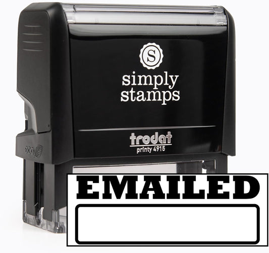Emailed Office Stamp | 4 Different Sizes | 20 Designs | Multiple Color Options | Perfect for Quick Validation of Office Documents (Emailed, Xtra Wide)