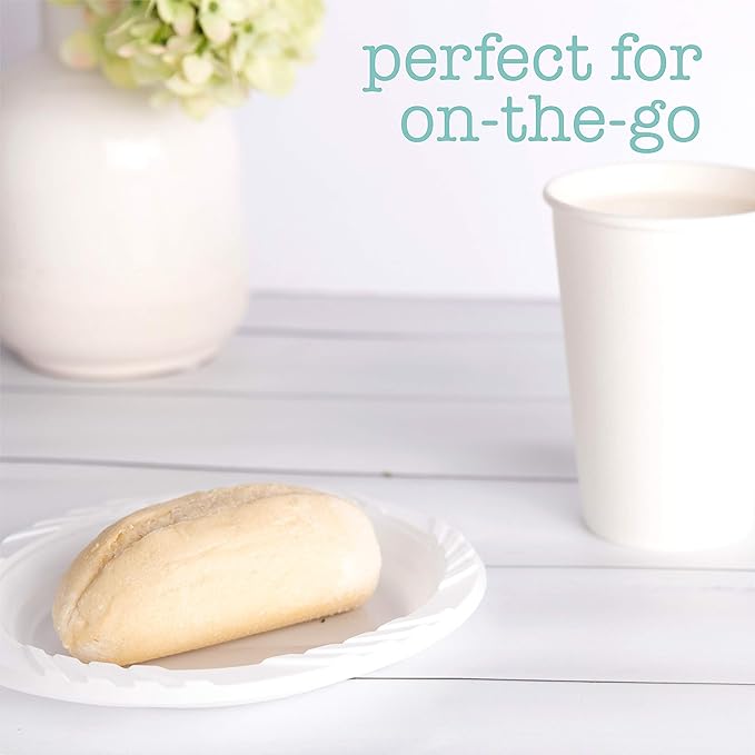 PLASTICPRO 200 Count Disposable 6 Inch White Plastic Dessert Plates