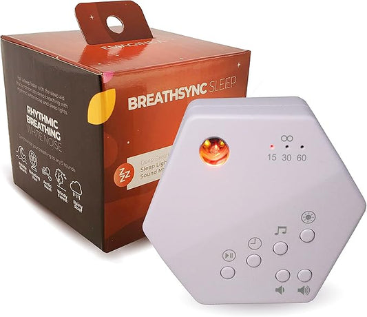 emagine A Breathsync Sleep Light and Sound Machine, Zero Blue Light, Wave Light Projector, Breathing Exercise Machine, Rhythmic Sound Machine, Sleep Aid