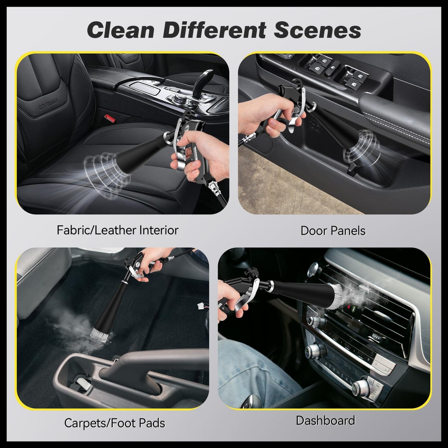 funomo Detailing Car Cleaning Gun - High Pressure Blower Gun with Nozzle, Dryer Air Blow Gun Interior Car Detailing Tools for Quickly Removes Dirt Dust & Dry Surfaces