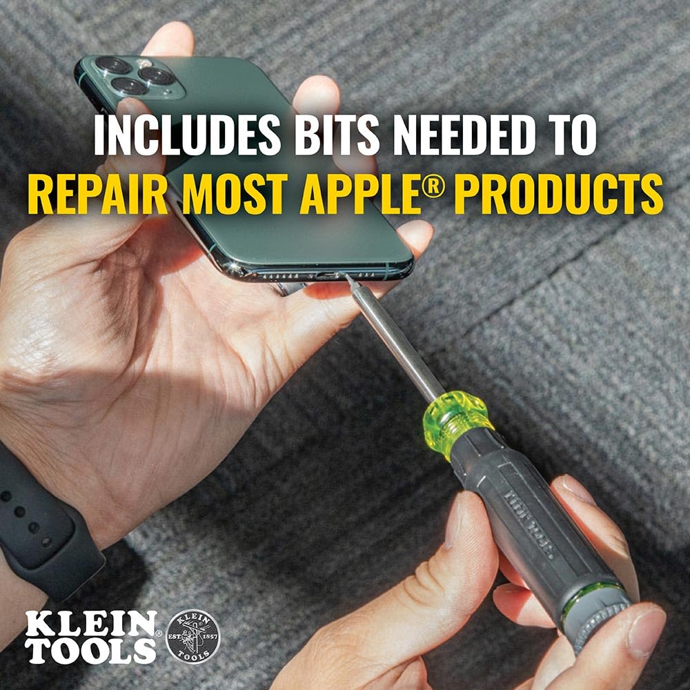 Klein Tools 32328 Precision Screwdriver, 27-in-1 Multi-Bit Screwdriver, Bits for Apple Product Repair, Rare-Earth Magnet, Electronic Repair