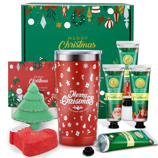 Christmas Gifts Set for Women - Ideas Relaxing Spa Gift Christmas Basket Gift Set for Women, Bath and Body Gift Set, Secret Santa Gifts for Her, Mom, Coworker, Teacher, Nurse