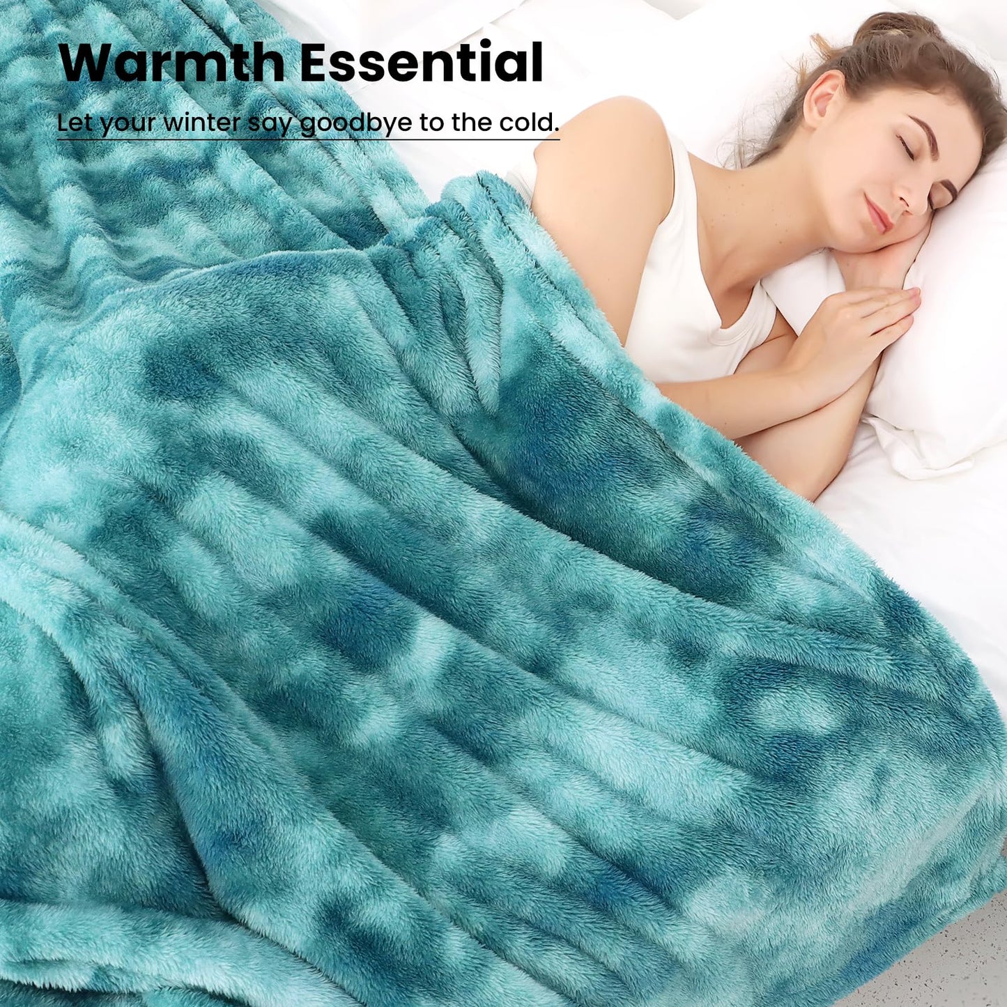 Fleece Throw Blanket Cozy Soft Lightweight Throw Blankets Warm Plush Light Blue Fall Blankets and Throws Couch Sofa Bed Camping Travel Picnic Outdoor Blanket Bedding Kid Baby Boys Girls Adults