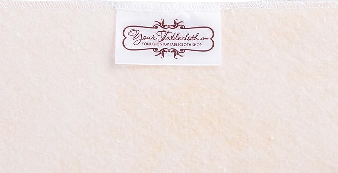 Yourtablecloth Heavy Duty Vinyl Round Fitted Tablecloth (Table Cover) with Flannel Backing Vibrant Colors Elasticized Tablecloth Great for Indoor and Outdoor Dining and Playing Cards 54” Sand
