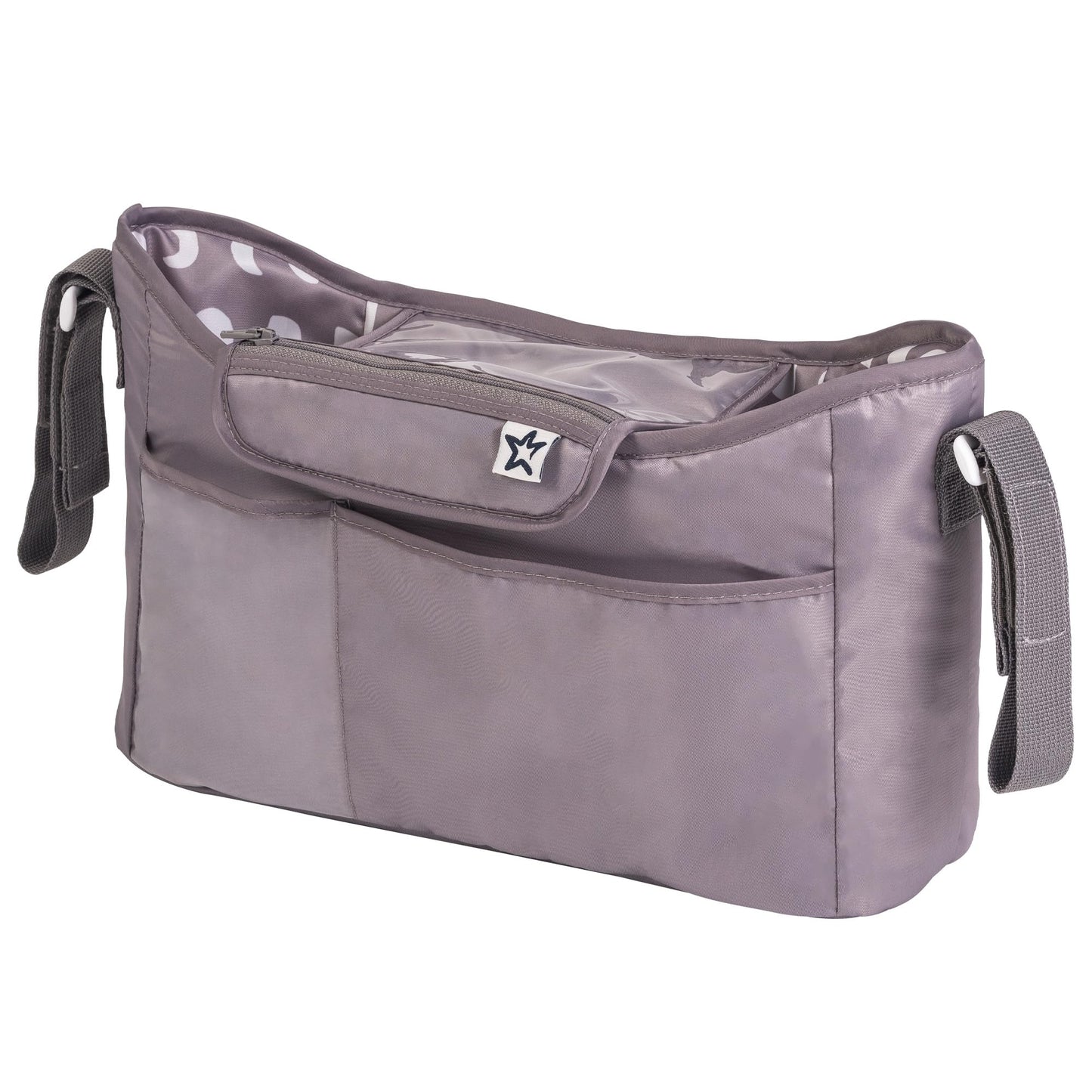 Tiny Twinkle Universal Stroller Organizer with Adjustable Strap - Waterproof Stroller Caddy Fits Baby Jogger, Nuna, Graco, Donna and Bugaboo Strollers (Luna）