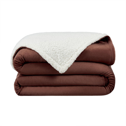 Arkwright Sherpa Fleece Throw Blanket - Plush Fluffy Warm Reversible Soft Sherpa Throw Blanket for Home, Couch, Sofa, Bed, Camping and Travel, 50x60 in, Brown
