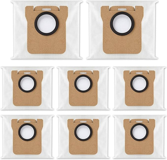 8 Pack Dust Bags Compatible with Dreametch L20 Ultra L10 Ultra L10s Ultra X10 Plus X20 Pro S10 Pro Robot Vacuum, Self-Emptying Base Vacuum Bags Replacement Accessory Parts