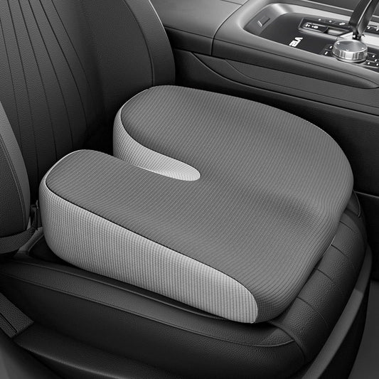 GXHYSW Adult Car Booster Seat Cushion, Memory Foam Wedge Car Seat Cushions for Short People Driving, Portable Driver Seat Cushion to Raise Height 3in for Car Truck Home Office Chair, Grey