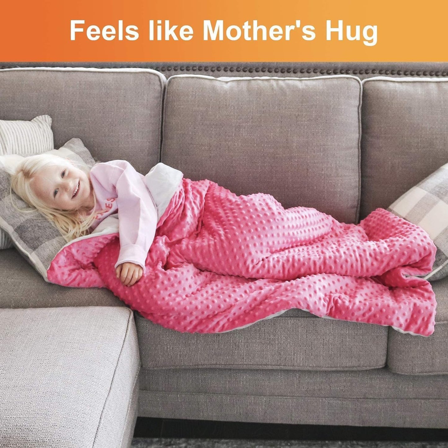 Super-Soft Kids Weighted Blanket 7 Pounds - Weighted Blanket for Kids - Easy to Clean, Washable Minky Cover - 41x60 Inches 7lbs Child - Small Heavy Blanket for Girls and Boys