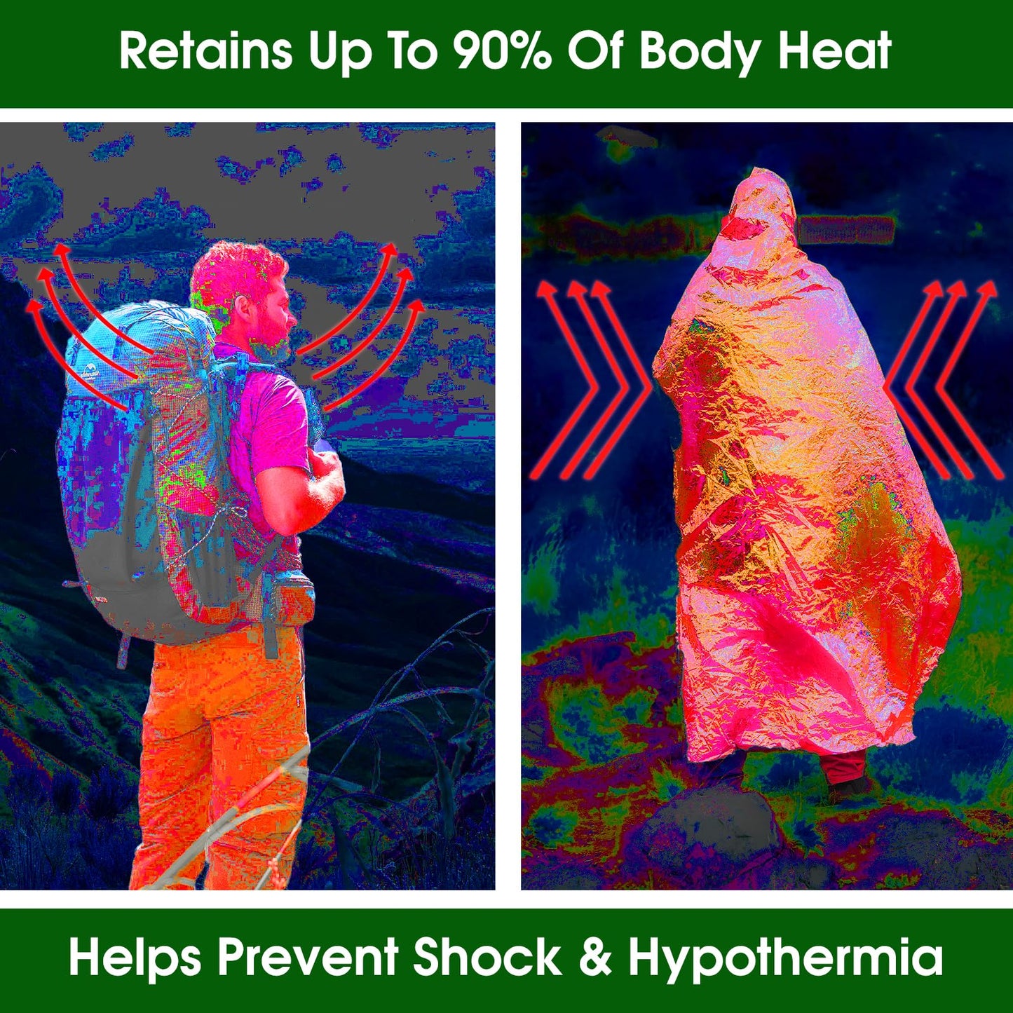 CXYARY 30 Pack Emergency Mylar Thermal Blanket, 84” x 52” Space Blankets, Emergency Thermal Blanket Space Rescue Survival Gear Camping for Outdoors, Hiking, Camping Survival