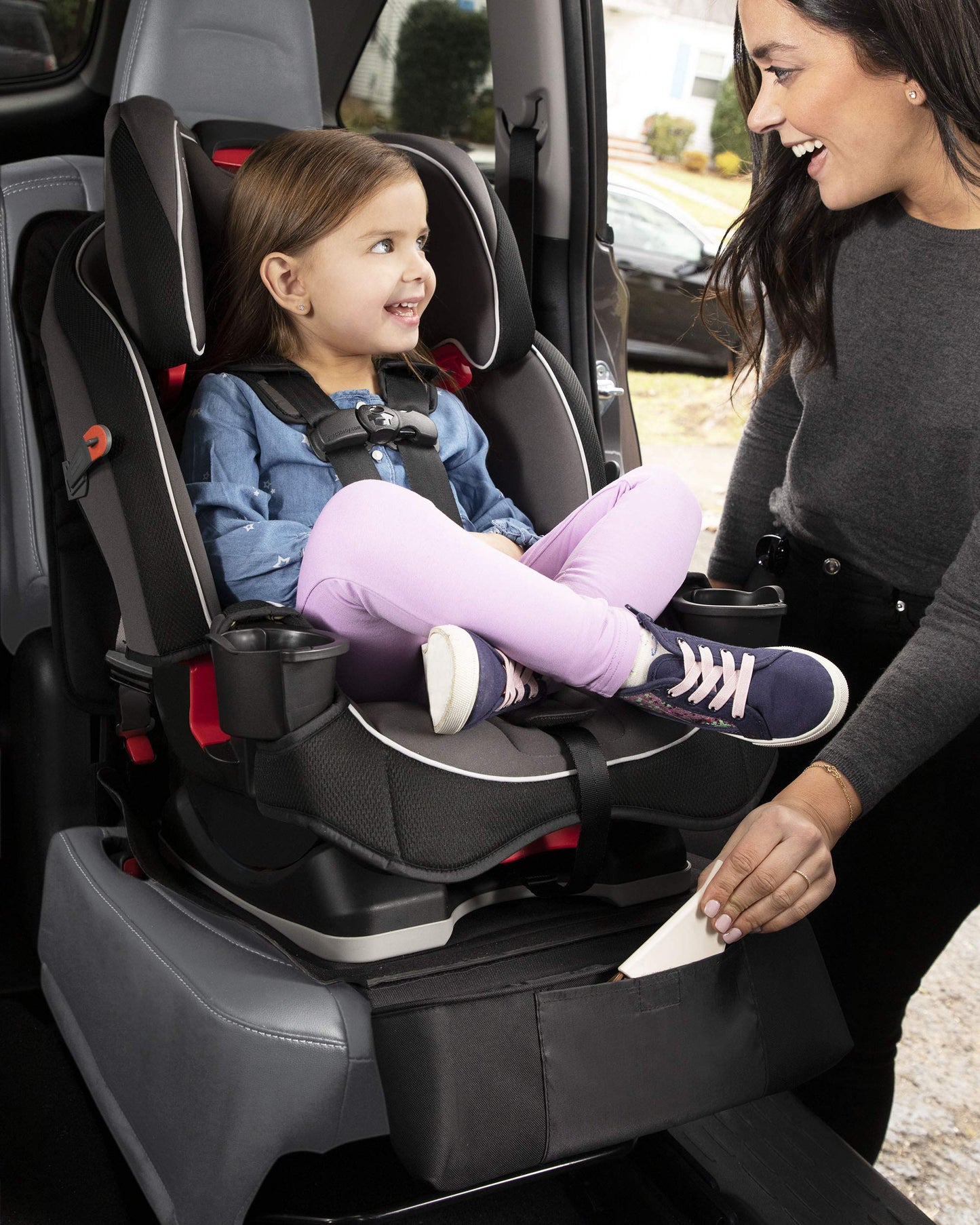 Skip Hop Clean Child Car Seat Protector, Universal Baby Carseat Cover with Clean Sweep Crumb Catcher
